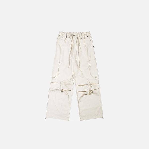Loose Solid Color High Waist Cargo Pants