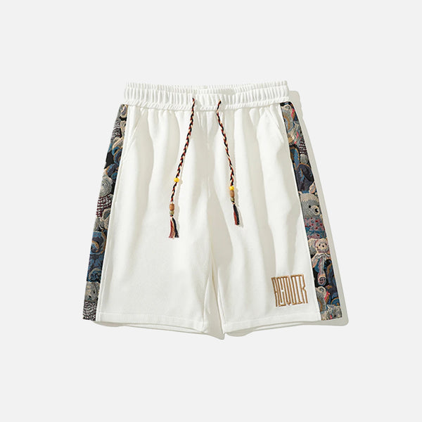 Vintage Bear Side Print Shorts