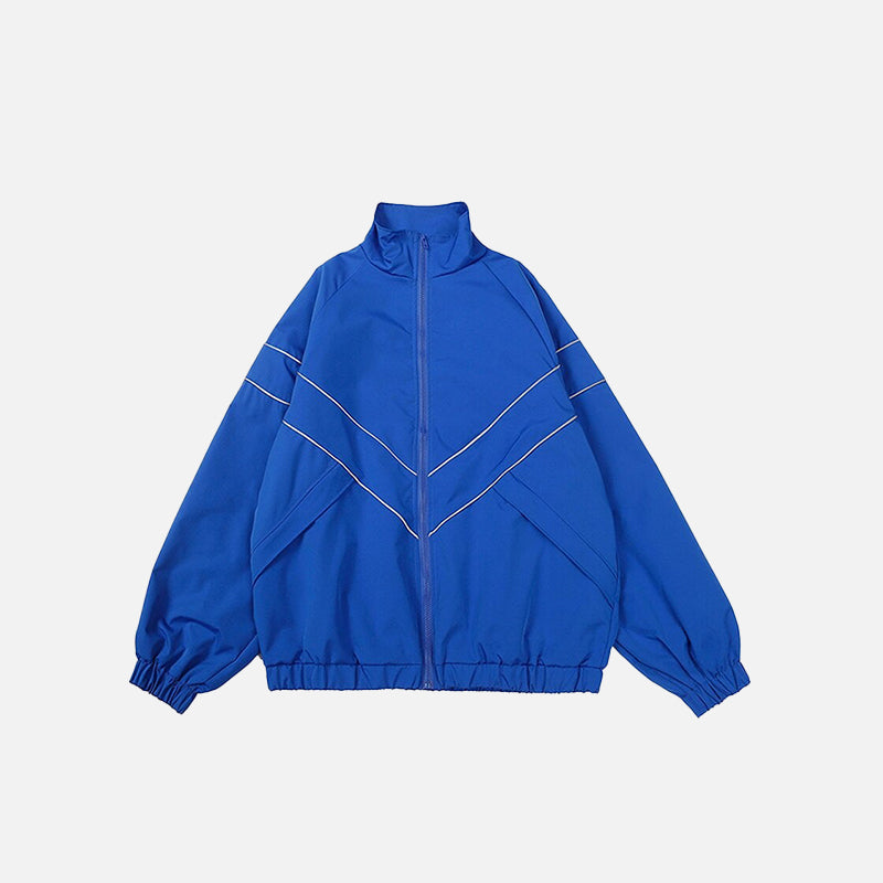 Striped Reflective V Jacket – DAXUEN