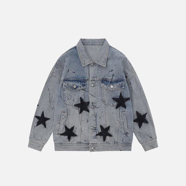 Chaqueta con estampado de estrellas retro