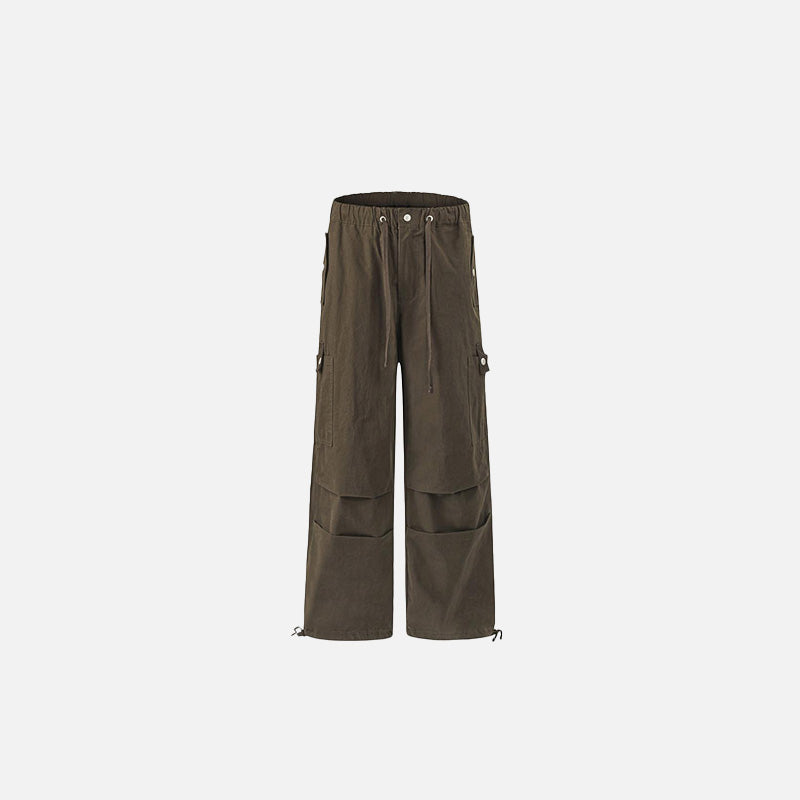 Front view of the brown Adventure-Ready Utility Pants in a gray background