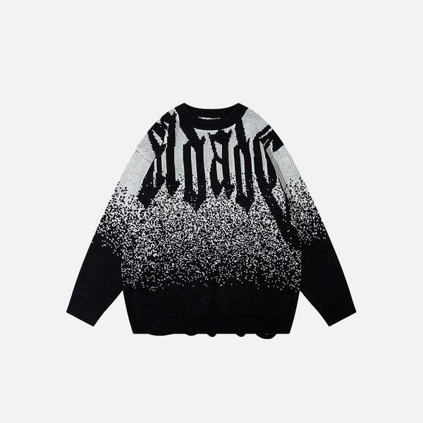 Oversized Smoke Pattern Sweater