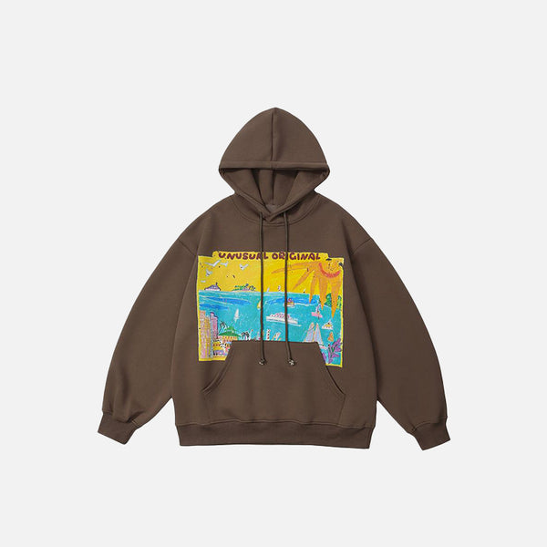 California's Beach Graphic Print Hoodie