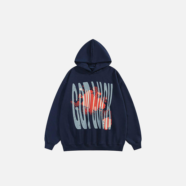 Got Luck Letter Print Hoodie