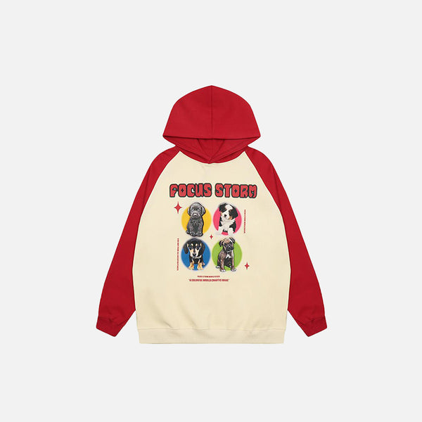 Star Dogs Graphic Print Hoodie