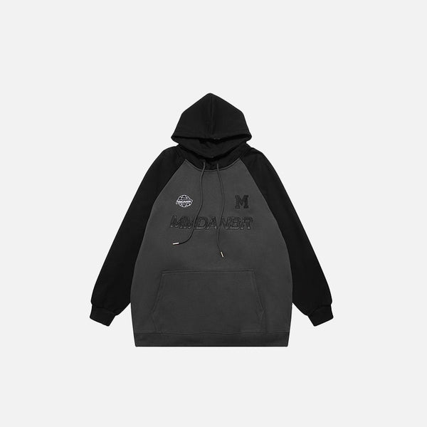 Loose Color Contrast Hoodie