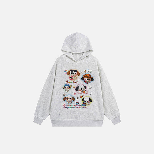 Cartoon Dog Graphic Hoodie