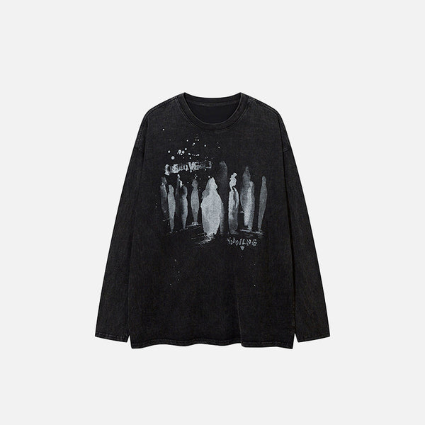 Crowded Ghosts Long Sleeve T-shirt