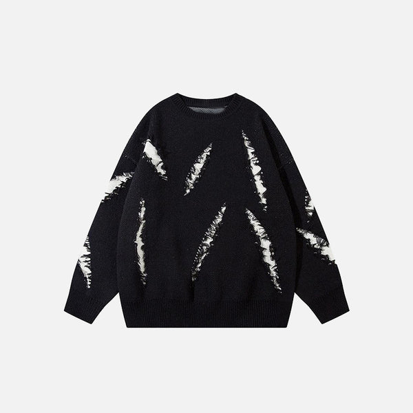 Claws Ripped Knitted Sweater