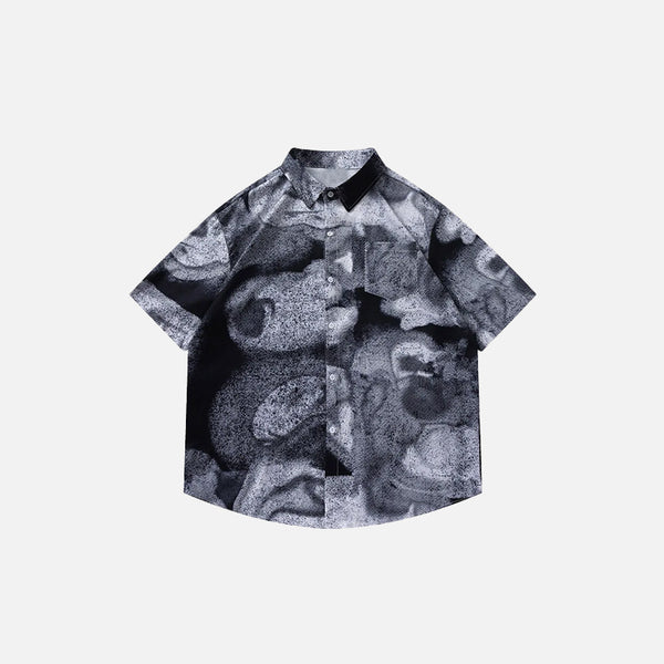 Front view of the Abstract Black & White Graphic Shirt