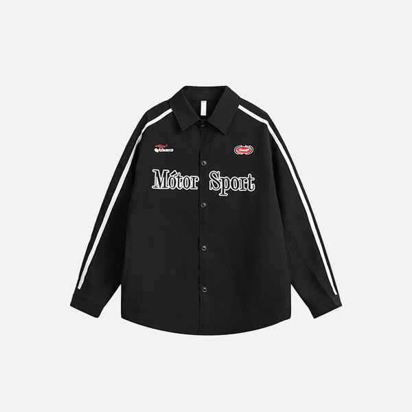 Motorcycle Oversized Black Shirt