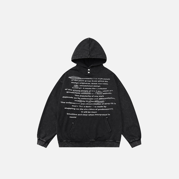 Fashion Poetry Washed Hoodie