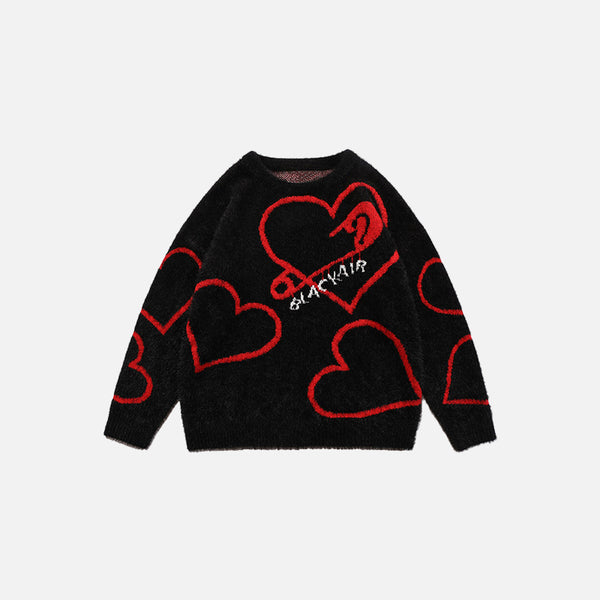 Knitted Heart Sweater