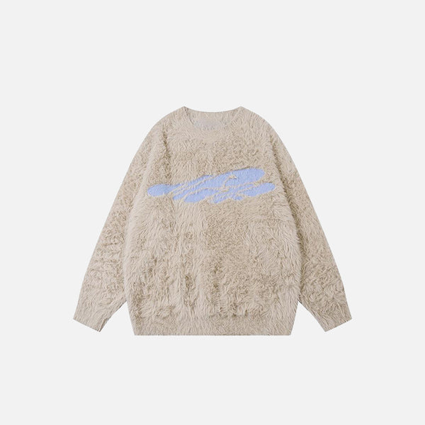 Y2k Fuzzy Knitted Sweater