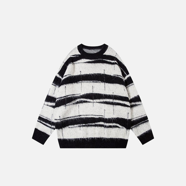 Bleeding Zebra Pattern Sweater