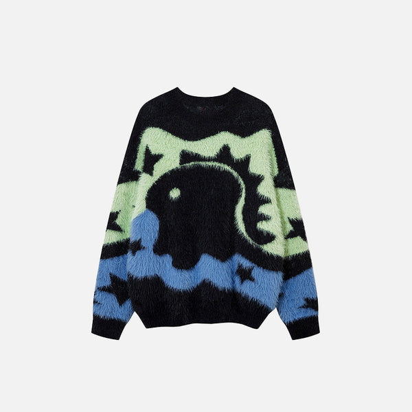 Monster Furry Knitted Sweater