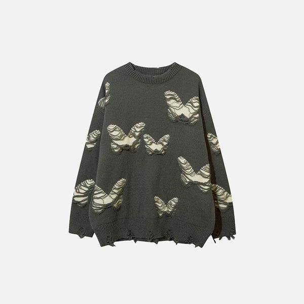 Ripped Butterflies Sweater