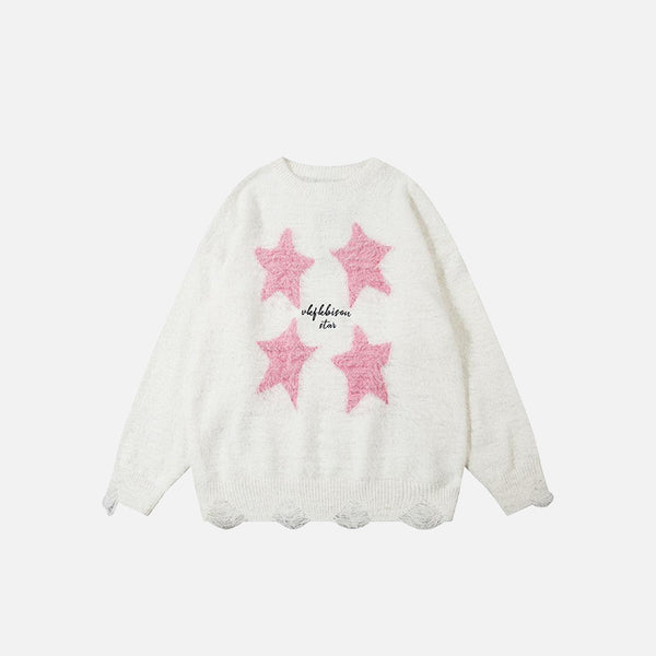 Star Graphic Loose Sweater