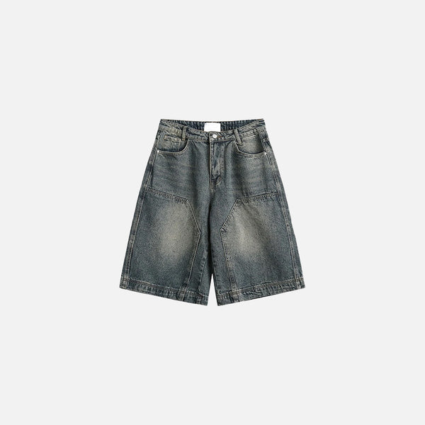 Vintage Denim Cargo Shorts