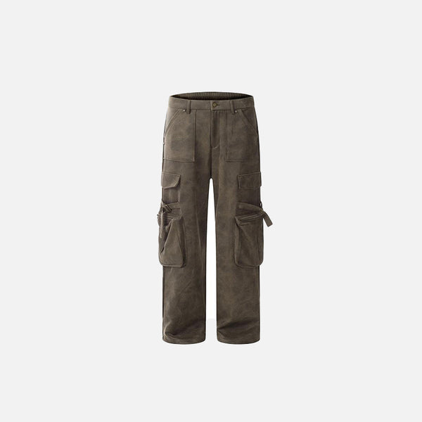 Straight-leg Washed Cargo Pants