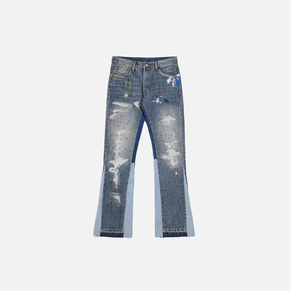 Zerrissene Ink Splash Jeans