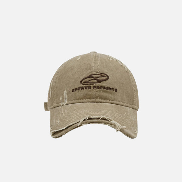 Letter Embroidery Peaked Cap