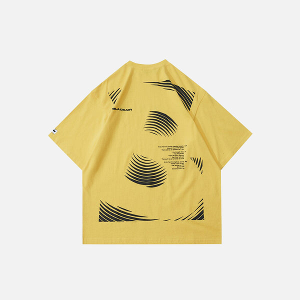 Finger Print Graphic Oversized T-shirt