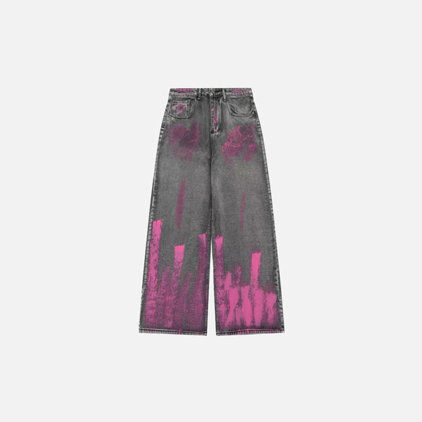 Y2K Baggy Graffiti Denim Jeans