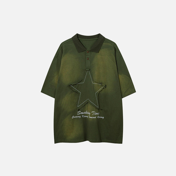 Star Patchwork Polo T-shirt