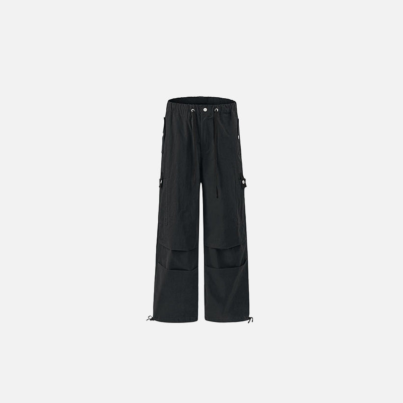 Front view of the black Adventure-Ready Utility Pants in a gray background