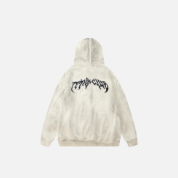 Washed Cotton Zip-up Hoodie