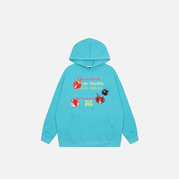 Fruit Graphic Print Hoodie