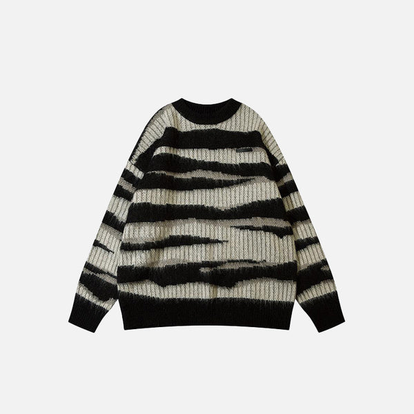 Zebra Lord Striped Sweater