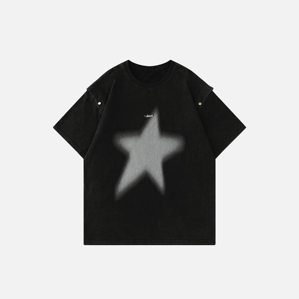 Y2K Faded Star Oversized T-shirt