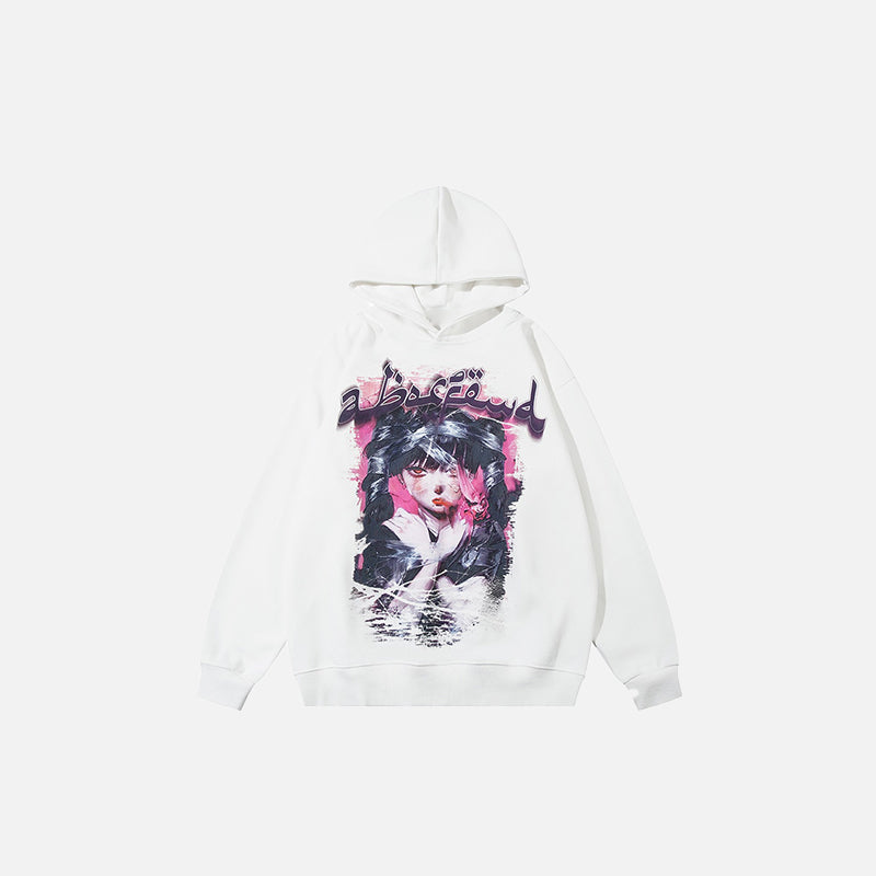 Oversized Anime Girl Graphic Hoodie – DAXUEN | Streetwear & Aesthetics