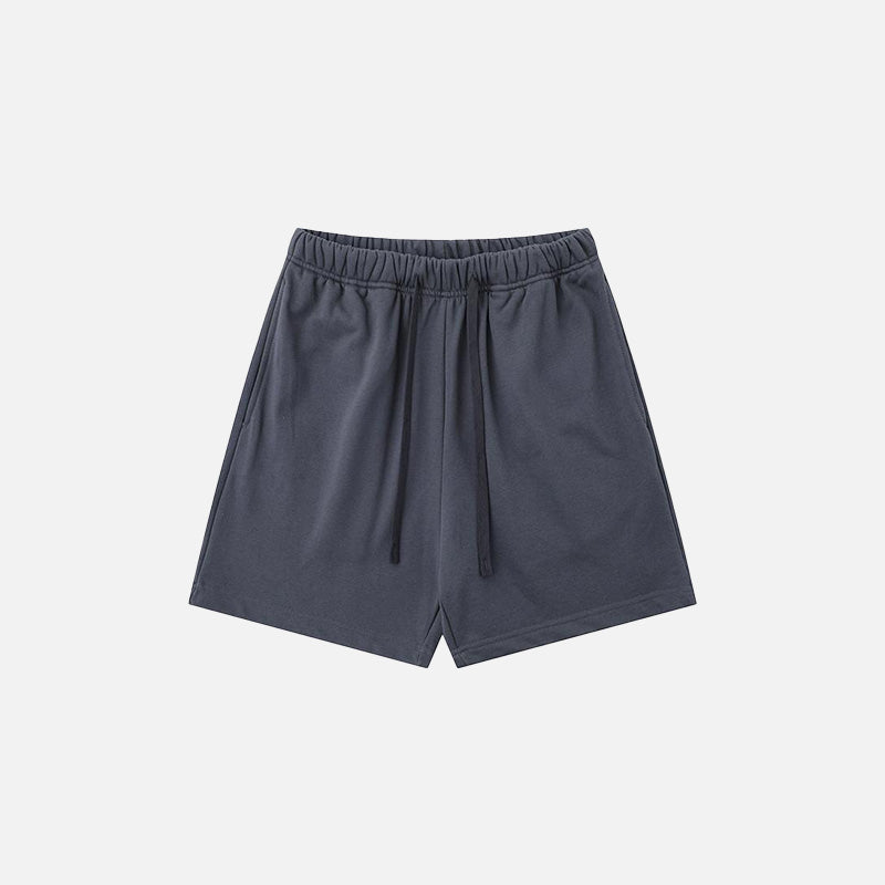 Front view of the dark gray Loose Basketball Sports Shorts in a gray background 