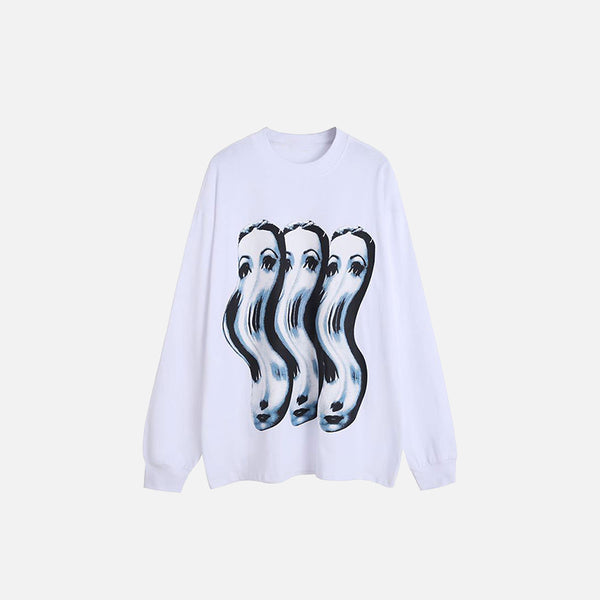 Oversized Abstract Graphic Print T-Shirt