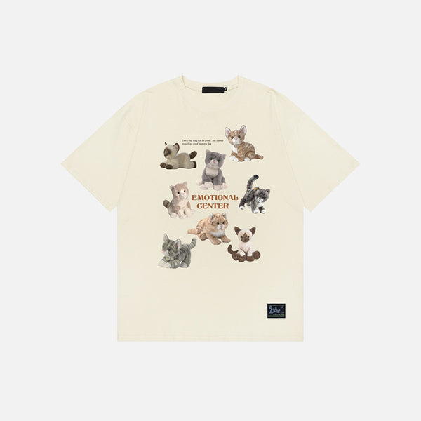 Camiseta gráfica muñeca gato