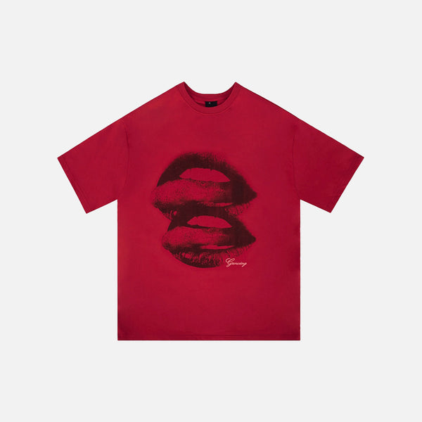 Red Lips Graphic Vintage T-shirt