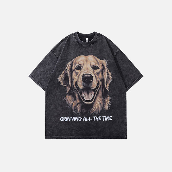 Camiseta gráfica Golden Retriever sonriente