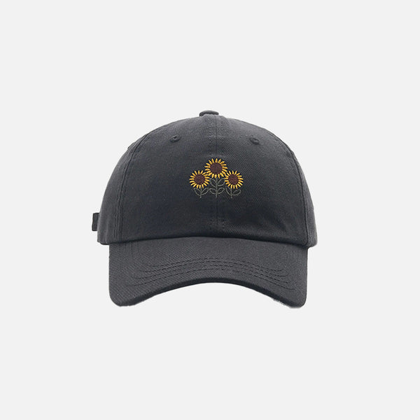 Sunflower Embroidered Cap