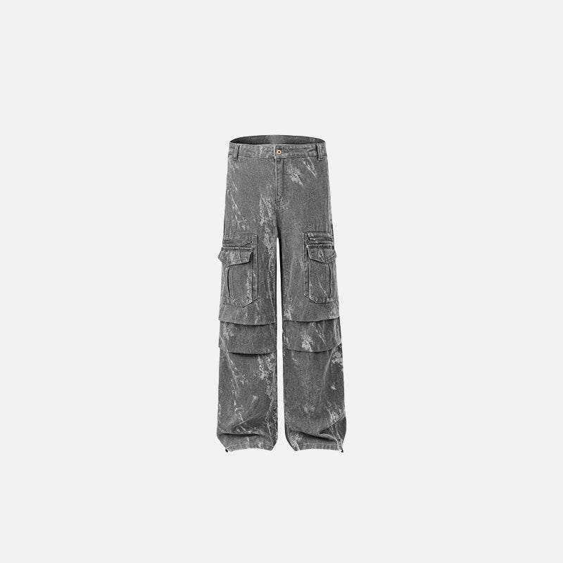 Front view of the grey Urban Combat Cargo Pants in a gray background