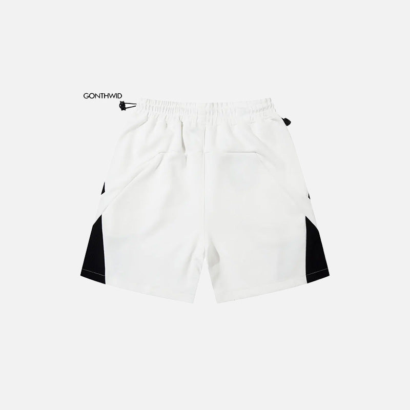 Back view of the white Dynamic Edge Active Shorts  in a gray background