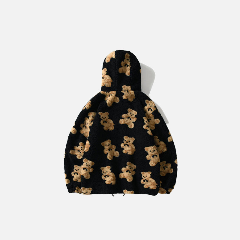 Aelfric eden bear print best sale sherpa hoodie