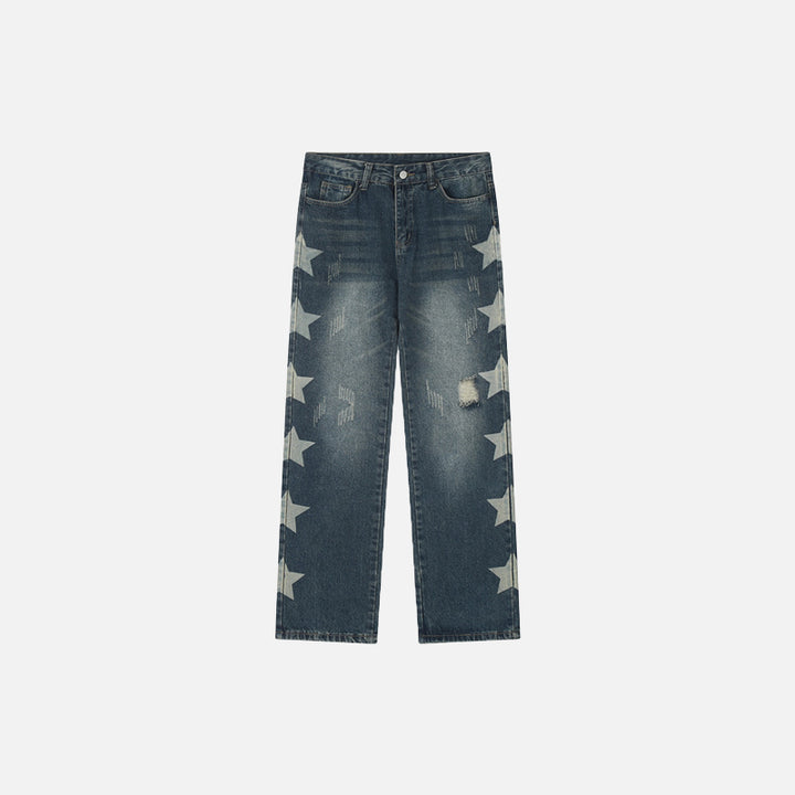 Y2K Stars Graphic Jeans – DAXUEN