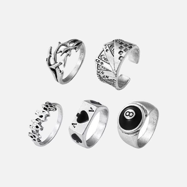 5 Pieces Billiards Casino Rings