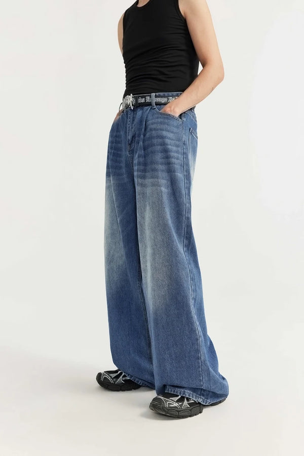 Wide-Leg Baggy Denim Jeans