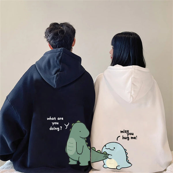 Dinosaur Print Couples Hoodie