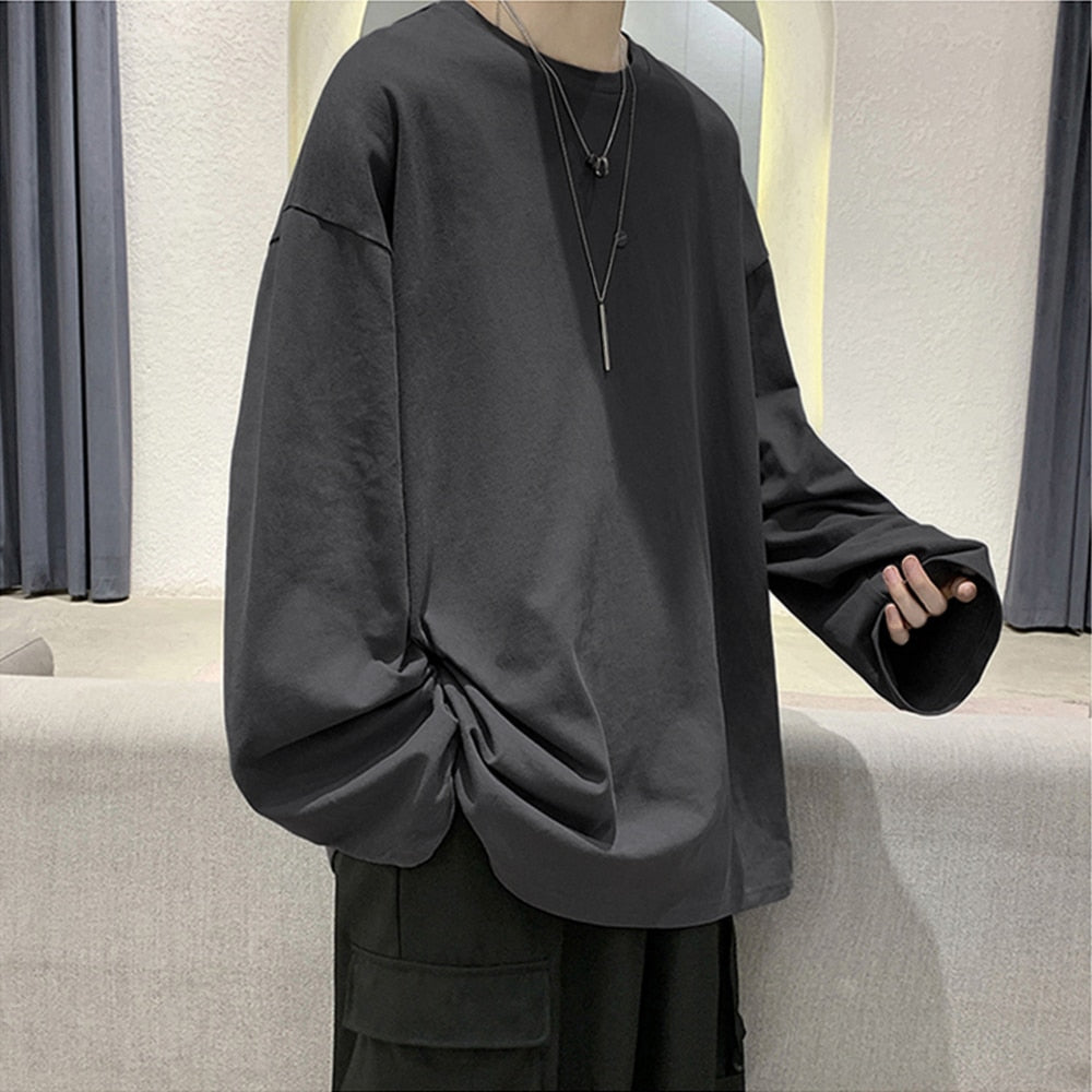 Long Sleeve Oversized Blank T-shirt