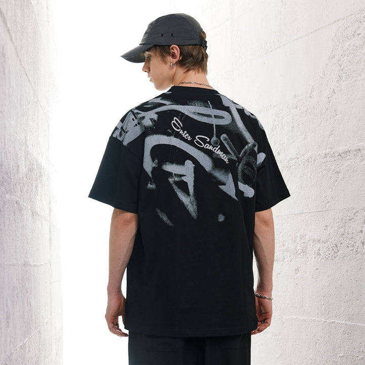 Black Graffiti T-shirt – DAXUEN